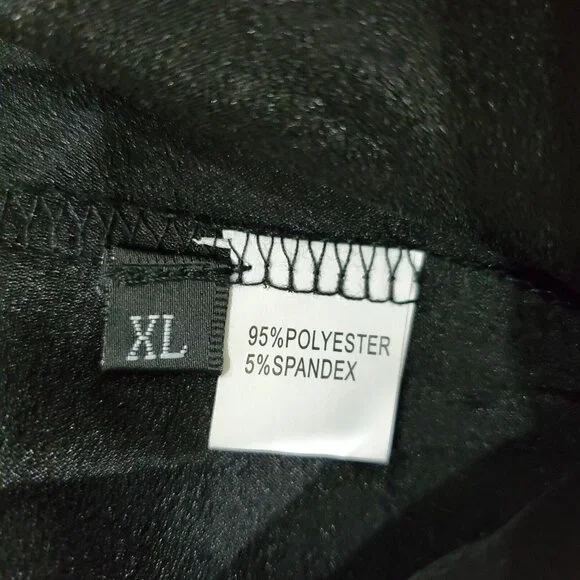 MllesReve Cocktail Party Dress Women Size XL Black Vintage Floral Lace Hi Low - Picture 8 of 11